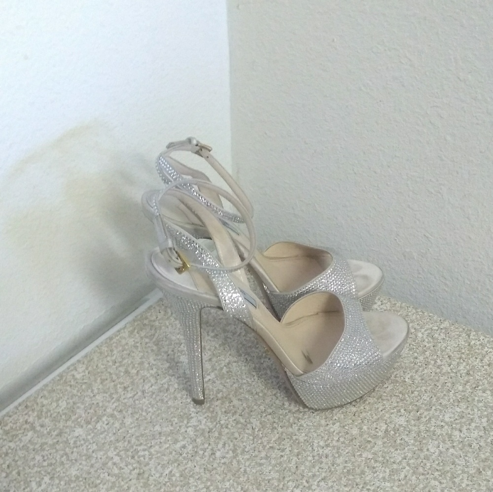 Prada Open Toe Ankle Strap Stiletto Heel. - Picture 3 of 7